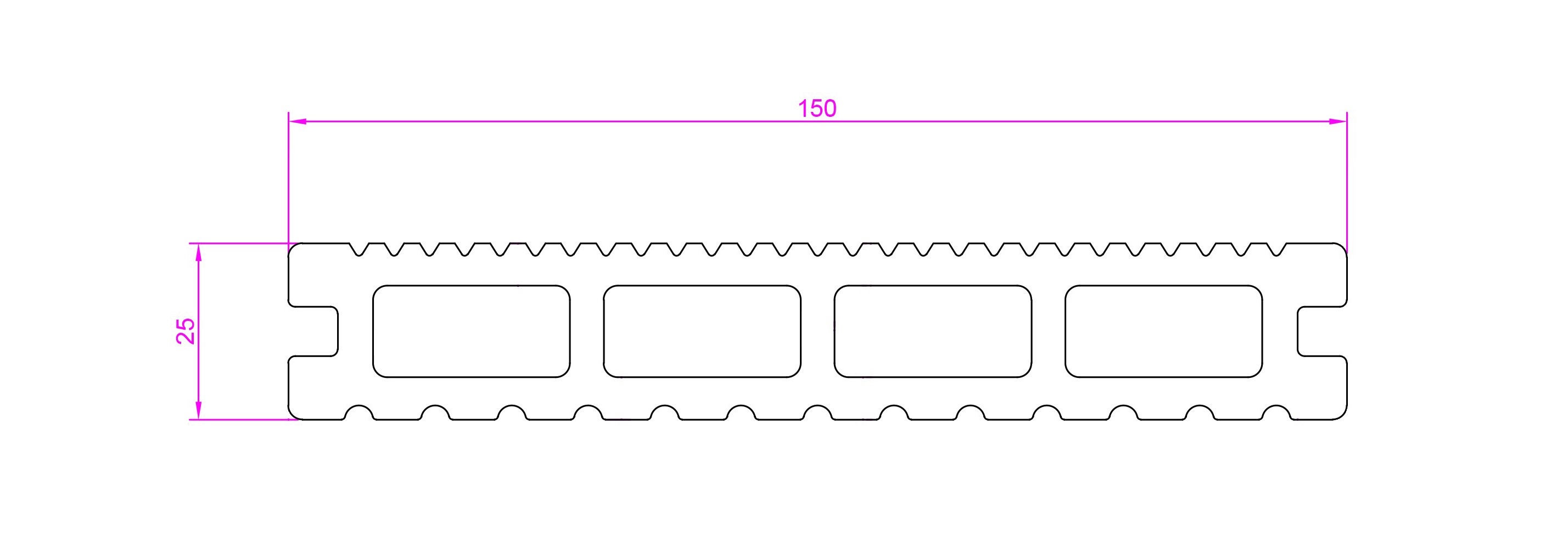150x25四孔板 2.765-模型 150x25四孔板 2.765-模型