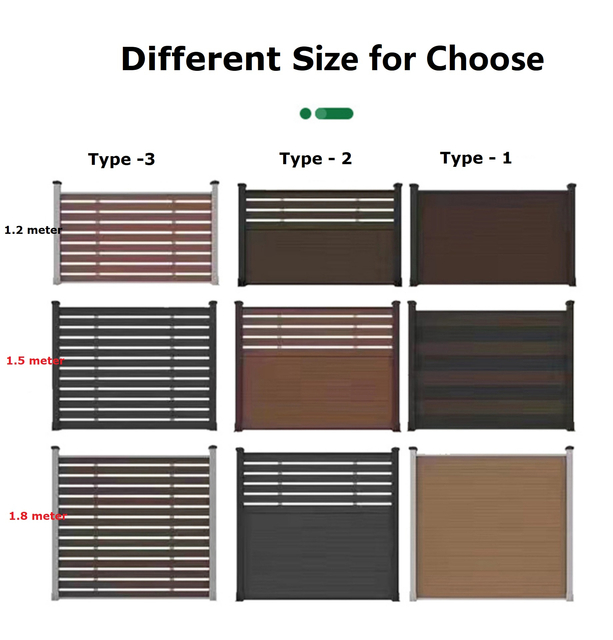 3m Outdoor Waterproof Wood Plastic Co-Extrusion WPC Fencing for Farm