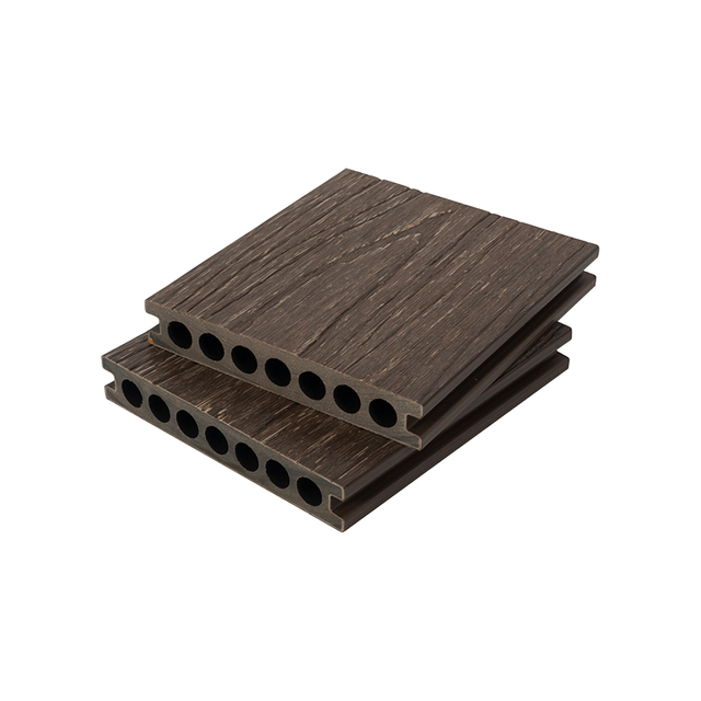 High Satisfaction Eco-Friendly Wood Grain WPC Co-Extrusion Double Layers Colorful Flooring wpc hollow decking