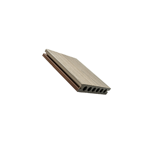 UV Resistance, Anti-Skidding WPC Co-Extrusion Six-Hole Hollow Decking - Dual Color Design