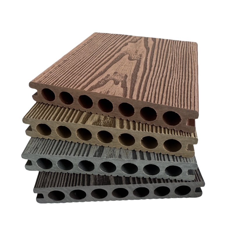 Waterproof Anti-Slip Classic Round Hole Outdoor WPC Decking