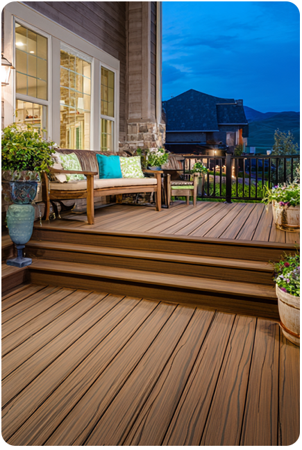 wood plastic composite planks