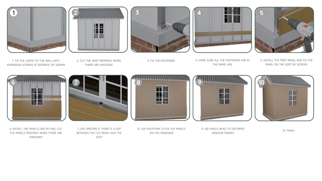 WPC Wall Cladding installation