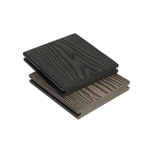 Waterproof Classic WPC Solid Decking 3D WPC Wood Plastic Composite Embossed Decking for Outdoor Courtyard, Garden, Terrace