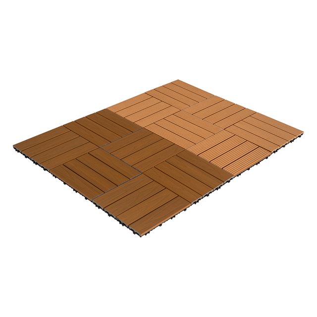 Outdoor Easy Click WPC Flooring Tile 30&times;30cm DIY WPC Decking Tiles